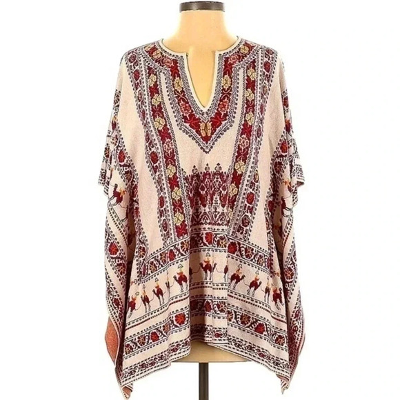 BCBGMAXAZRIA | Boho Aztec Poncho Shrug Kalanie Caravan Knit Size S Small - RARE - Picture 4 of 7